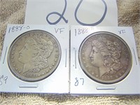 2 Morgan Dollars