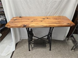 Cedar Wood Table w/ Treadle Base