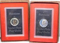 1973-S and 1-74-S Proof Silver Eisenhower $1.