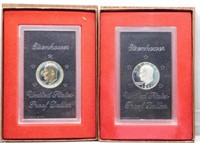 1971-S and 1974-S Proof Silver Eisenhower $1.