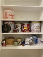 Holiday tins and miscellaneous items