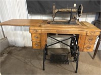 Oak White Family Rotary treadle sewing machine