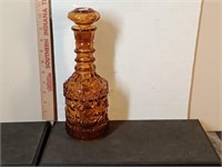 amber empoli style decanter bottle