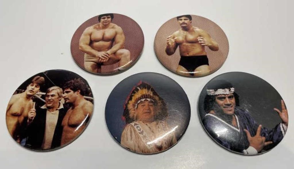 Vintage Wrestling Badges