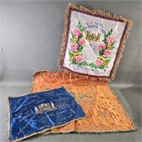 Vintage Embroidered Wall Tapesries from India ++