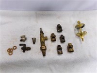 (5) Brass Oiler Base Pieces - NEW Thread Needle