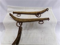 (2) OLD Wooden Horse Hanes Yokes Collars