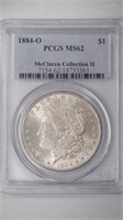 1884-O Morgan Silver Dollar PCGS MS62