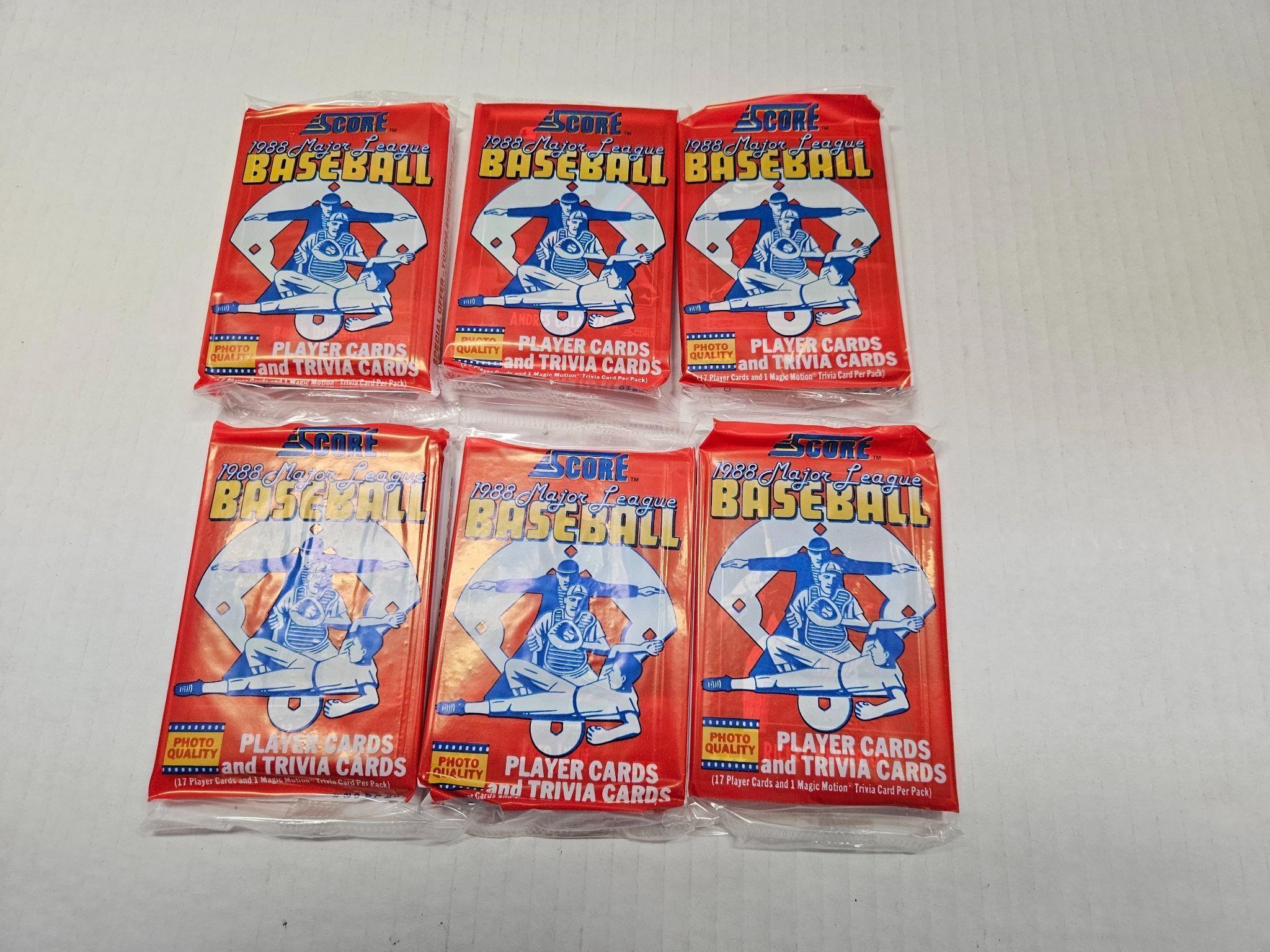 1998 Score MLB Baseball Card Packs x 6