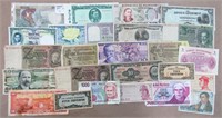 25 pc FOREIGN CURRENCY / PAPER MONEY