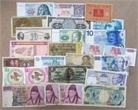 25 pc FOREIGN CURRENCY / PAPER MONEY