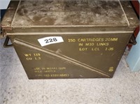 EMPTY 150 CARTRIDGES 20 MM METAL AMMO BOX