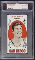 John Block PSA 6 Graded 1969 Topps Basketball Card