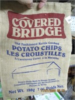 Covered Bridge Potato Chip Burlap Bag
