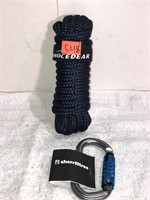 Rope with carabiner