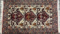 GOOD HAND KNOTTED PERSIAN WOOL SCATTER RUG