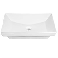 1 22 in. Semi-Recessed Rectangular Vessel