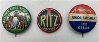 3pcs,Ritz,Kool,Pensupreme Ice Cream Pins