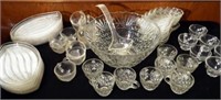 2 Punch Bowls, Snack Trays, Cups - 3 styles