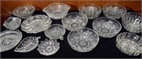 Clear Glass Serving Bowls, Plates - 1 box
