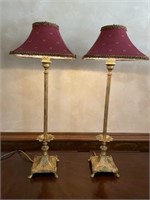 Gilded Claw Foot Table Lamps (2)