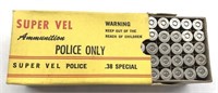 BOX/39 SUPER VEL POLICE .38 SPL. 110 GR. JHP