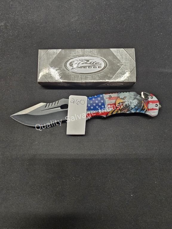 rite edge eagle/flag pocketknife (display case)