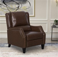 Abbyson Dixon pu leather recliner in camel brown