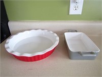2 Baking Dishes Round is 10 1/2" Dia