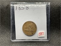 1858 AMERICAN FLYING EAGLE CENT