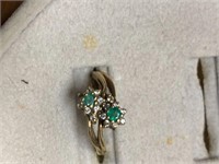 14K Emerald & Gold Ring Weight 3.4