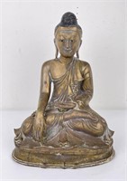 Antique Myanmar Burma Bronze Buddha Figure