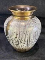 VTG Germany White Drip on Gold Vase