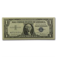 1957 One Dollar Silver Certccu