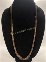 Sterling Silver Gold Wash Navajo Liquid Necklace