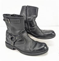9.5D Lavorazione Artigiana Black Leather Boots