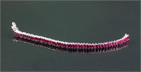 Sterling Silver 18.20ct Ruby Bracelet CRV$1125