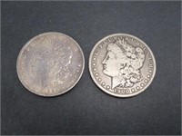 Pair of Morgan Dollars 1896 and 1900-O