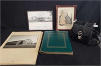 Box of miscellaneous picture frames & photo