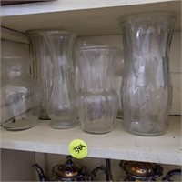 ASSORTED GLASS VASES