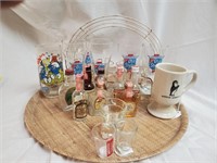 Glass Carrier, 5- Old Style Glasses, Tray