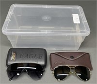 2 - Pairs of Sunglasses in Tote w/ Lid