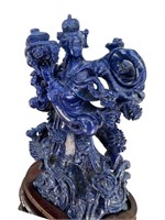 Chinese Lapis Lazuli Carved Guanyin