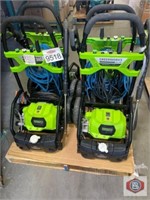 Lot of 4 electric pressure washers by greenworks
