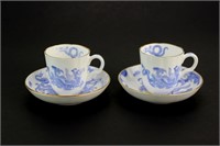 Two Sets of Royal Worcester Teacup & Saucer