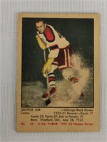 1951-52 Parkhurst NHL George Gee Card #43