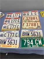 10 Ohio License Plates