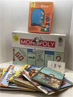 MONOPOLY GAME & CHILDREN'S BOOKS