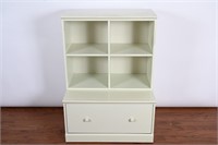 Wooden Shelving Unit w/ Drawer- 2 Pieces