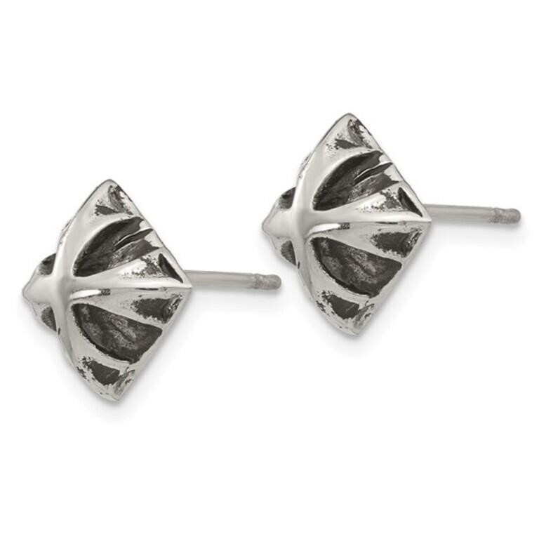 Stainless Steel Antiqued Earring
